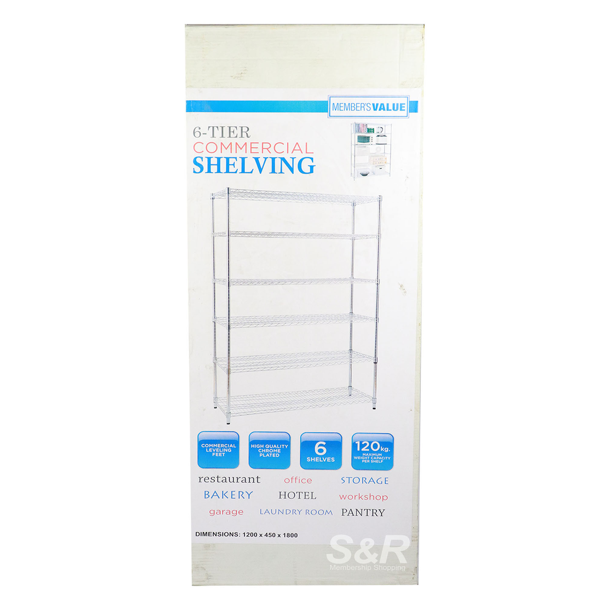 Member's Value 6tier Commercial Shelving 1pc